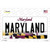 Maryland Wholesale Novelty Sticker Decal