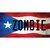 Zombie Puerto Rico Flag Wholesale Novelty Sticker Decal