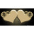 Hearts Over Roses In Gold Wholesale Novelty Sticker Decal