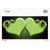 Hearts Over Roses In Lime Green Wholesale Novelty Sticker Decal