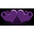 Hearts Over Roses In Purple Wholesale Novelty Sticker Decal