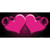 Hearts Over Roses In Pink Wholesale Novelty Sticker Decal