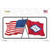 Arkansas Crossed US Flag Wholesale Novelty Sticker Decal