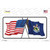 Maine Crossed US Flag Wholesale Novelty Sticker Decal