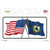 Vermont Crossed US Flag Wholesale Novelty Sticker Decal