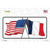 France Crossed US Flag Wholesale Novelty Sticker Decal