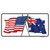 Australia Crossed US Flag Wholesale Novelty Sticker Decal