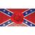 Confederate Flag With Red Rose Wholesale Novelty Sticker Decal