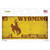 Wyoming Yellow Rusty Wholesale Novelty Sticker Decal