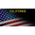 California with American Flag Wholesale Novelty Sticker Decal