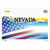 Nevada with American Flag Wholesale Novelty Sticker Decal