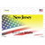 New Jersey with American Flag Wholesale Novelty Sticker Decal