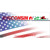 Wisconsin with American Flag Wholesale Novelty Sticker Decal