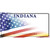 Indiana Half American Flag Wholesale Novelty Sticker Decal