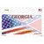 Georgia Confederate Flag American Flag Wholesale Novelty Sticker Decal