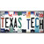 Texas Tech Strip Art Wholesale Novelty Sticker Decal
