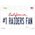 Number 1 Raiders Fan California Wholesale Novelty Sticker Decal