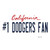 Number 1 Dodgers Fan Wholesale Novelty Sticker Decal