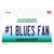 Number 1 Blues Fan Wholesale Novelty Sticker Decal