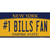 Number 1 Bills Fan Wholesale Novelty Sticker Decal