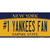Number 1 Yankees Fan Wholesale Novelty Sticker Decal