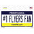 Number 1 Flyers Fan Wholesale Novelty Sticker Decal