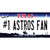 Number 1 Astros Fan Wholesale Novelty Sticker Decal