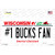 Number 1 Bucks Fan Wholesale Novelty Sticker Decal