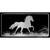 Horse Black Brushed Chrome Wholesale Novelty Sticker Decal