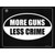 More Gun Less Crime Wholesale Novelty Rectangle Sticker Decal