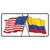 Colombia USA Crossed Flags Wholesale Novelty Sticker Decal