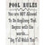 Pool Rules Wholesale Novelty Rectangle Sticker Decal