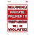 Trespassers Will Be Violated Wholesale Novelty Rectangle Sticker Decal