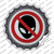 No Aliens Wholesale Novelty Bottle Cap Sticker Decal