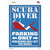 Scuba Diver Parking Only Wholesale Novelty Rectangular Sticker Decal