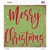 Merry Christmas Green Wholesale Novelty Square Sticker Decal