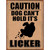 Caution Dog Licker Brown Wholesale Novelty Rectangle Sticker Decal