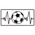 Soccer Heart Beat Wholesale Novelty Sticker Decal