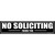 No Soliciting Thank You Wholesale Novelty Narrow Sticker Decal