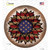 USA Flag Sunflower Wholesale Novelty Circle Sticker Decal