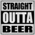 Straight Outta Beer Wholesale Novelty Square Sticker Decal