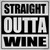 Straight Outta Wine Wholesale Novelty Square Sticker Decal