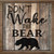 Dont Wake The Bear Wholesale Novelty Square Sticker Decal