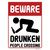Beware Drunken People Wholesale Novelty Rectangle Sticker Decal