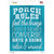 Porch Rules Wholesale Novelty Rectangle Sticker Decal