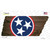 Tri Star on Dark Wood Wholesale Novelty Tennessee Shape Sticker Decal