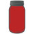 Red Wholesale Novelty Mason Jar Sticker Decal