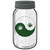Yin Yang Marijuana Leaf Wholesale Novelty Mason Jar Sticker Decal