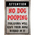 No Dog Pooping Wholesale Novelty Rectangular Sticker Decal