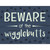 Beware Of The Wigglebutts Wholesale Novelty Rectangular Sticker Decal